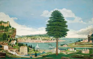 Jurgan Frederick Huge (c. 1875) - Composite Harbor Scene with Castle