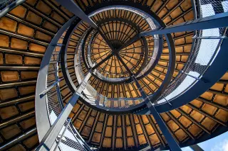 Looking Up a Spiral Staircase