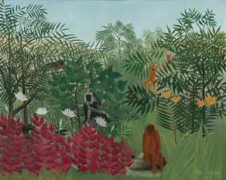 Henri Rousseau (1910) - Tropical Forest with Monkeys