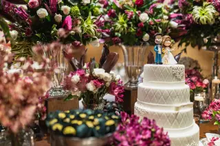 Wedding Cake and Flowers