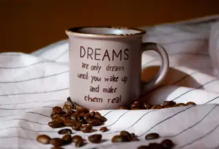 Dreams Coffee Mug and Beans