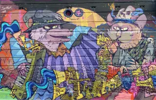 Street Art Graffiti on a Wall