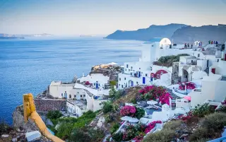 Scenic Santorini Coastal View