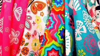 Fabric with Floral Traditional Ethnic Pattern