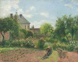 Camille Pissarro (1898) - The Artist`s Garden at Eragny