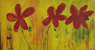 Three Red Blooms Party